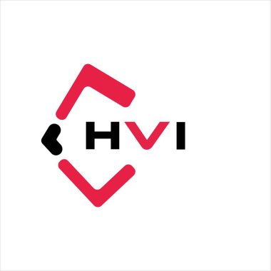 HVI yaratıcı minimalist harf logosu. HVI benzersiz vektör baş harfleri harf logosu tasarımı