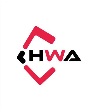 Yaratıcı minimalist harf logosu. HWA benzersiz vektör baş harfleri harf logosu tasarımı