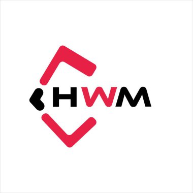 HWM yaratıcı minimalist harf logosu. HWM benzersiz vektör baş harfleri harf logosu tasarımı