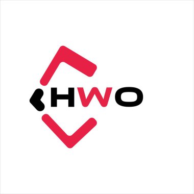 HWO yaratıcı minimalist harf logosu. HWO eşsiz vektör baş harfleri alfabe harfi logo tasarımı