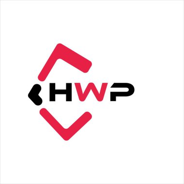 HWP yaratıcı minimalist harf logosu. HWP benzersiz vektör baş harfleri harf logosu tasarımı