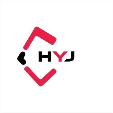 HYJ yaratıcı minimalist harf logosu. HYJ benzersiz vektör baş harfleri harf logosu tasarımı