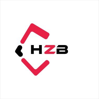HZB yaratıcı minimalist harf logosu. HZB benzersiz vektör baş harfleri harf logosu tasarımı