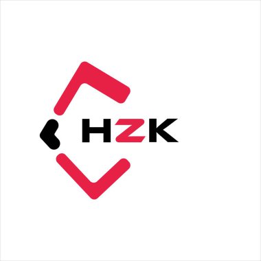 HZK yaratıcı minimalist harf logosu. HZK benzersiz vektör baş harfleri harf logosu tasarımı