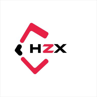 HZX yaratıcı minimalist harf logosu. HZX benzersiz vektör baş harfleri harf logosu tasarımı