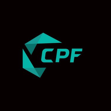 CPF yaratıcı minimalist harf logosu. CPF benzersiz vektör baş harfleri harf logosu tasarımı