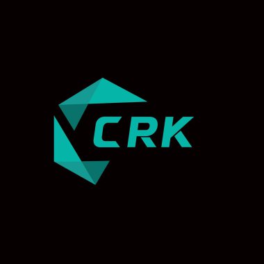 CRK yaratıcı minimalist harf logosu. CRK benzersiz vektör baş harfleri harf logosu tasarımı