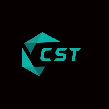 CST yaratıcı minimalist harf logosu. CST benzersiz vektör baş harfleri alfabe harfi logo tasarımı