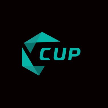 CUP yaratıcı minimalist harf logosu. CUP benzersiz vektör baş harfleri alfabe harf logosu tasarımı