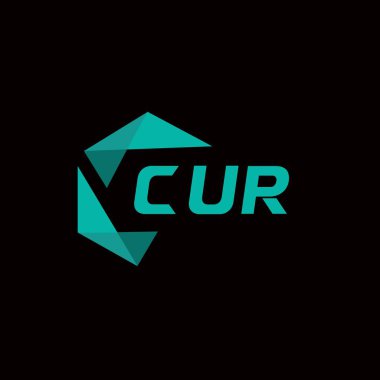 CUR yaratıcı minimalist harf logosu. CUR benzersiz vektör baş harfleri alfabe harfi logo tasarımı
