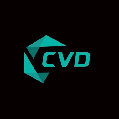 CVD yaratıcı minimalist harf logosu. CVD benzersiz vektör baş harfleri harf logosu tasarımı