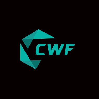 CWF yaratıcı minimalist harf logosu. CWF benzersiz vektör baş harfleri harf logosu tasarımı