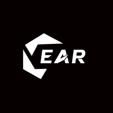 Yaratıcı minimalist harf logosu. EAR benzersiz vektör baş harfleri harf logosu tasarımı