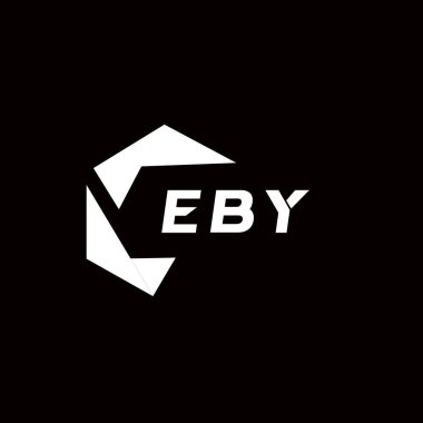 Eby yaratıcı minimalist harf logosu. EBY benzersiz vektör baş harfleri alfabe harfi logo tasarımı