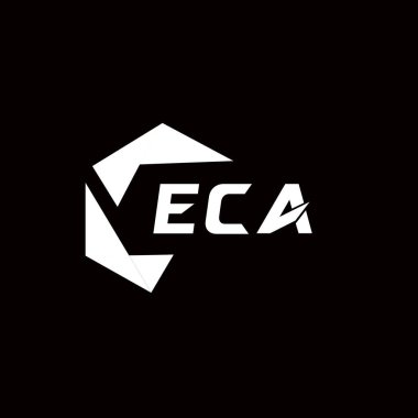 ECA yaratıcı minimalist harf logosu. ECA benzersiz vektör baş harfleri alfabe harf logosu tasarımı