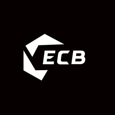 ECB yaratıcı minimalist harf logosu. ECB benzersiz vektör baş harfleri harf logosu tasarımı