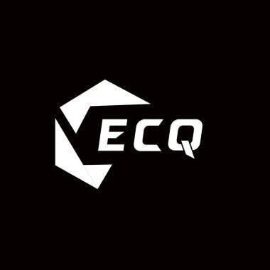 ECQ yaratıcı minimalist harf logosu. ECQ benzersiz vektör baş harfleri harf logosu tasarımı