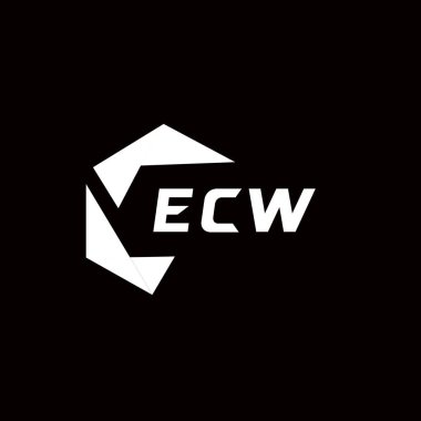 ECW yaratıcı minimalist harf logosu. ECW benzersiz vektör baş harfleri harf logosu tasarımı