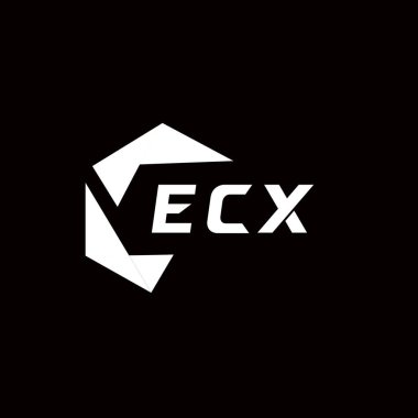 ECX yaratıcı minimalist harf logosu. ECX benzersiz vektör baş harfleri harf logosu tasarımı