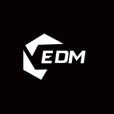 EDM yaratıcı minimalist harf logosu. EDM benzersiz vektör baş harfleri harf logosu tasarımı