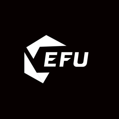 EFU yaratıcı minimalist harf logosu. EFU benzersiz vektör baş harfleri harf logosu tasarımı