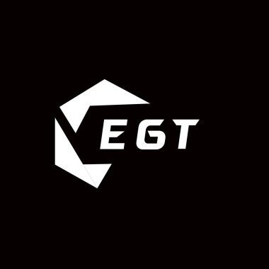 EGT yaratıcı minimalist harf logosu. EGT benzersiz vektör baş harfleri harf logosu tasarımı