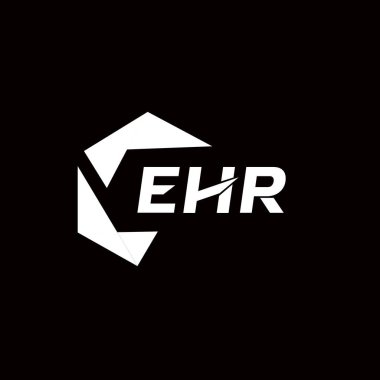 EHR yaratıcı minimalist harf logosu. EHR benzersiz vektör baş harfleri harf logosu tasarımı