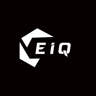 EIQ yaratıcı minimalist harf logosu. EIQ benzersiz vektör baş harfleri harf logosu tasarımı