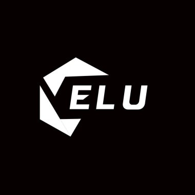ELU yaratıcı minimalist harf logosu. ELU eşsiz vektör baş harfleri alfabe harf logosu tasarımı