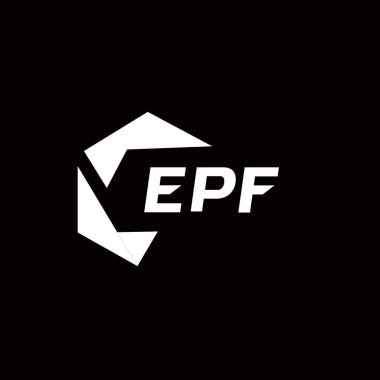 EPF yaratıcı minimalist harf logosu. EPF benzersiz vektör baş harfleri harf logosu tasarımı