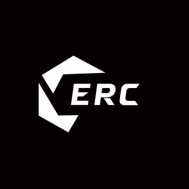 ERC yaratıcı minimalist harf logosu. ERC benzersiz vektör baş harfleri alfabe harf logosu tasarımı