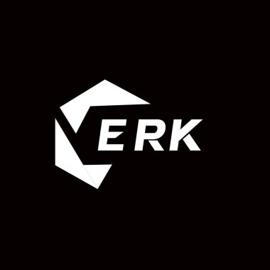 ERK yaratıcı minimalist harf logosu. ERK benzersiz vektör baş harfleri alfabe harf logosu tasarımı