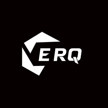 ERQ yaratıcı minimalist harf logosu. ERQ eşsiz vektör baş harfleri alfabe harfi logosu. Yaratıcı minimalist harf logosu. ERQ benzersiz vektör baş harfleri alfabe harf logosu tasarımı