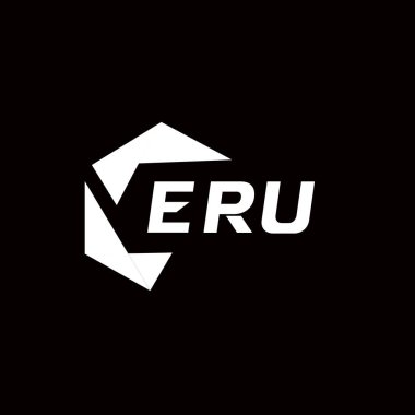 ERU yaratıcı minimalist harf logosu. ERU benzersiz vektör baş harfleri harf logosu tasarımı