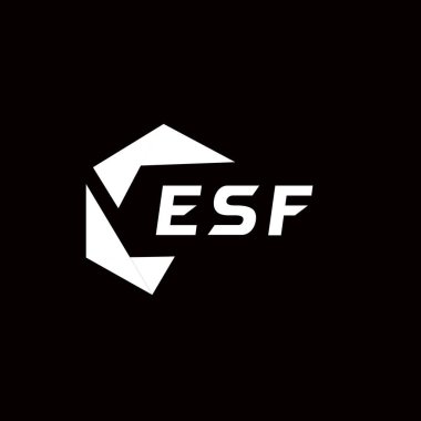 ESF yaratıcı minimalist harf logosu. ESF eşsiz vektör baş harfleri alfabe harf logosu tasarımı