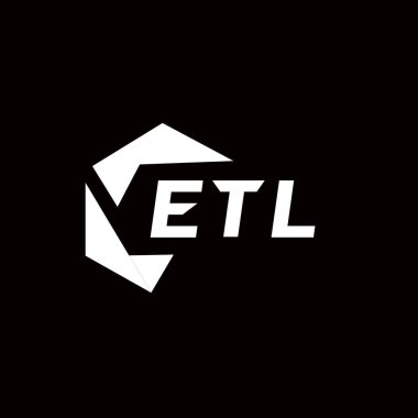 ETL yaratıcı minimalist harf logosu. ETL benzersiz vektör baş harfleri harf logosu tasarımı