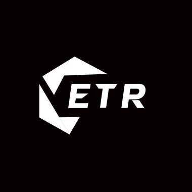 ETR yaratıcı minimalist harf logosu. ETR benzersiz vektör baş harfleri alfabe harfi logo tasarımı