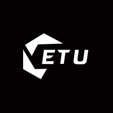 ETU yaratıcı minimalist harf logosu. ETU benzersiz vektör baş harfleri harf logosu tasarımı