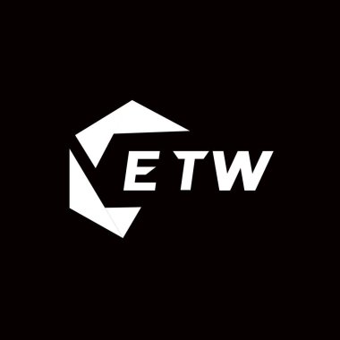 ETW yaratıcı minimalist harf logosu. ETW benzersiz vektör baş harfleri harf logosu tasarımı