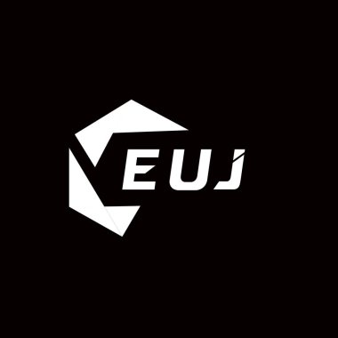 EUJ yaratıcı minimalist harf logosu. EUJ benzersiz vektör baş harfleri harf logosu tasarımı