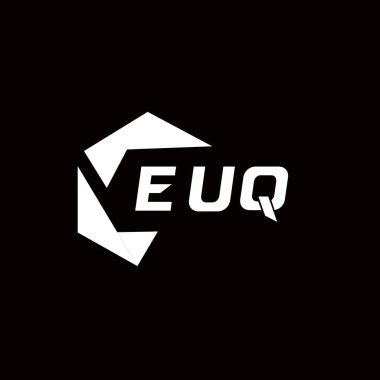 EUQ yaratıcı minimalist harf logosu. EUQ benzersiz vektör baş harfleri harf logosu tasarımı