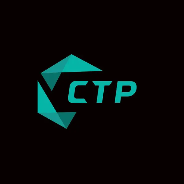 CTP yaratıcı minimalist harf logosu. CTP eşsiz vektör baş harfleri alfabe harf logosu tasarımı