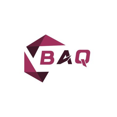 BAQ yaratıcı minimalist harf logosu. BAQ eşsiz vektör baş harfleri alfabe harf logosu tasarımı