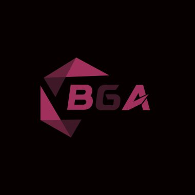 BGA yaratıcı minimalist harf logosu. BGA eşsiz vektör baş harfleri harf logosu tasarımı