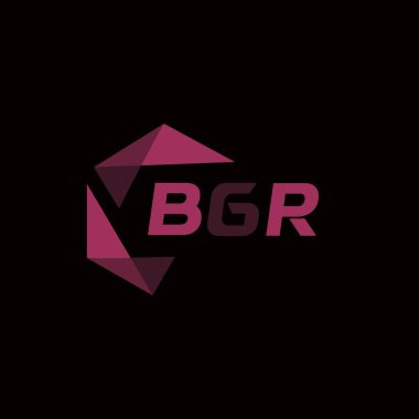 BGR yaratıcı minimalist harf logosu. BGR eşsiz vektör baş harfleri alfabe harfi logo tasarımı