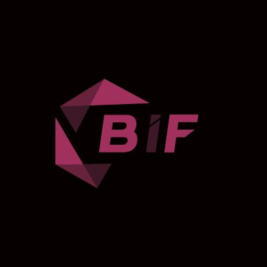 BIF yaratıcı minimalist harf logosu. BIF benzersiz vektör baş harfleri alfabe harfi logo tasarımı