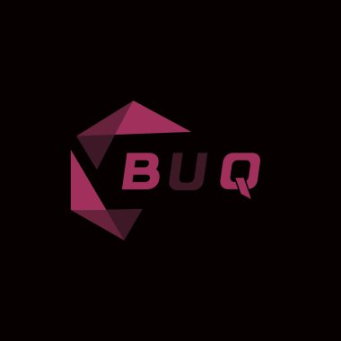 BUQ yaratıcı minimalist harf logosu. BUQ eşsiz vektör baş harfleri alfabe harf logosu tasarımı