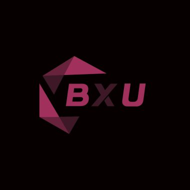 BXU yaratıcı minimalist harf logosu. BXU eşsiz vektör baş harfleri harf logosu tasarımı