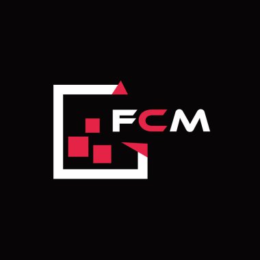 FCM yaratıcı minimalist harf logosu. FCM eşsiz vektör baş harfleri alfabe harf logosu tasarımı FCM yaratıcı minimalist harf logosu. FCM benzersiz vektör baş harfleri alfabe harfi logo tasarımı