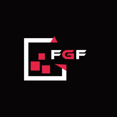 FGF yaratıcı minimalist harf logosu. FGF benzersiz vektör baş harfleri harf logosu tasarımı 